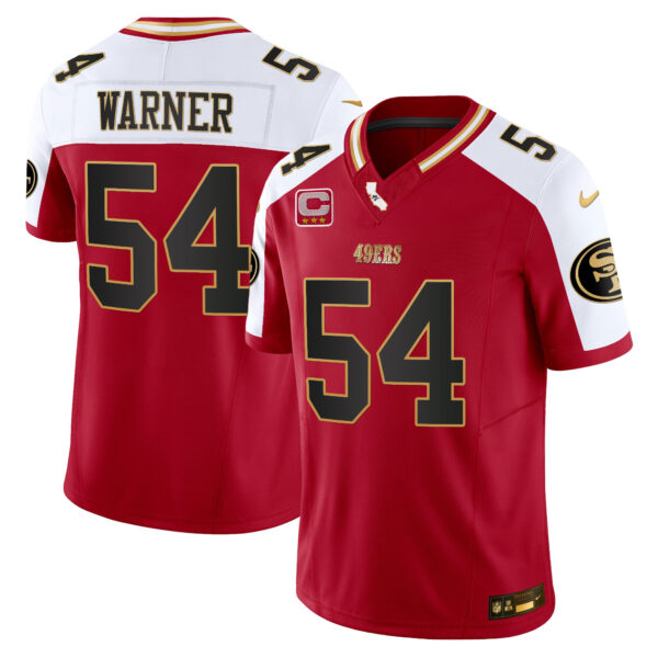 Men's 49ers 2024 Gold Vapor Jersey - All Stitched - Image 45