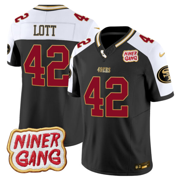 Men's 49ers 2024 Niner Gang Patch Vapor Jersey - All Stitched - Image 9