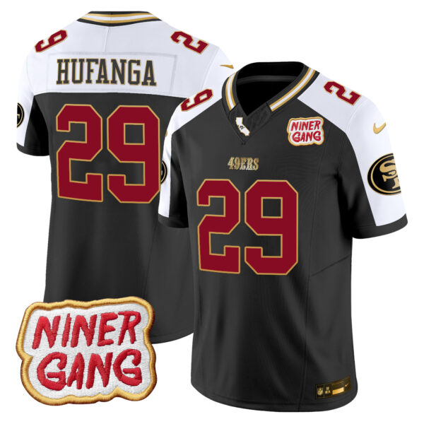 Men's 49ers 2024 Niner Gang Patch Vapor Jersey - All Stitched - Image 10