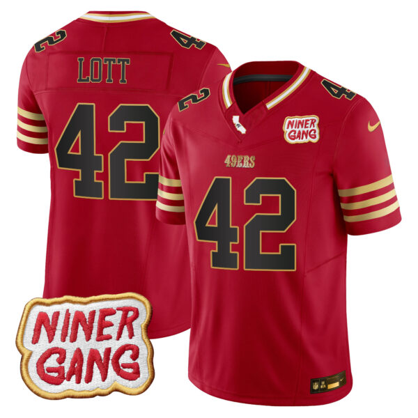 Men's 49ers 2024 Niner Gang Patch Vapor Jersey - All Stitched - Image 19