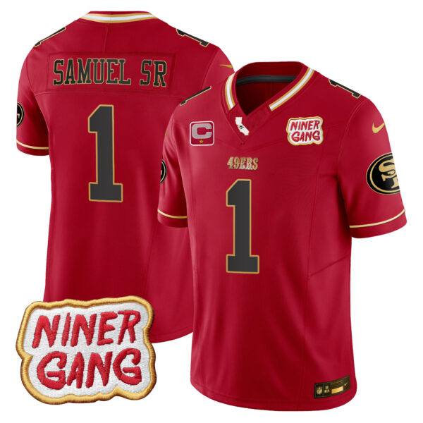 Men's 49ers 2024 Niner Gang Patch Vapor Jersey - All Stitched - Image 22