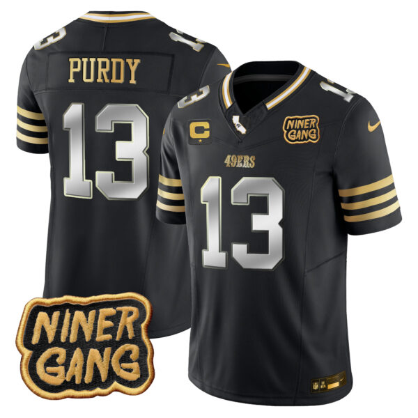 Men's 49ers 2024 Niner Gang Patch Vapor Jersey - All Stitched - Image 33