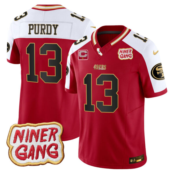 Men's 49ers 2024 Niner Gang Patch Vapor Jersey - All Stitched - Image 43