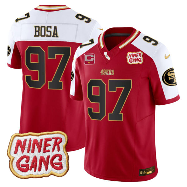 Men's 49ers 2024 Niner Gang Patch Vapor Jersey - All Stitched - Image 47