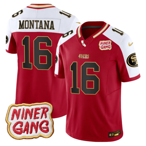 Men's 49ers 2024 Niner Gang Patch Vapor Jersey - All Stitched - Image 48
