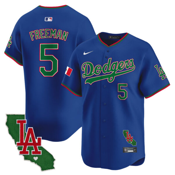 Men's Dodgers Mexico California Patch Vapor Premier Limited Jersey V4 - All Stitched - Image 13