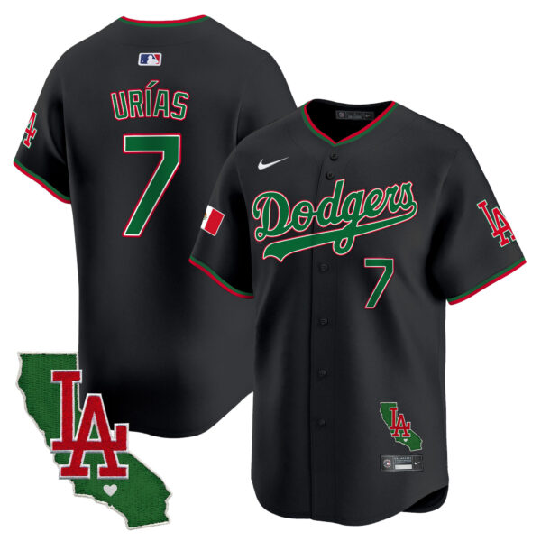 Men's Dodgers Mexico California Patch Vapor Premier Limited Jersey V4 - All Stitched - Image 25