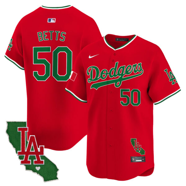 Men's Dodgers Mexico California Patch Vapor Premier Limited Jersey V4 - All Stitched - Image 48
