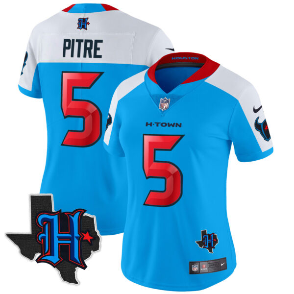 Women's Houston Texans 2024 Texas Patch Vapor Limited Jersey V2 - All Stitched - Image 44