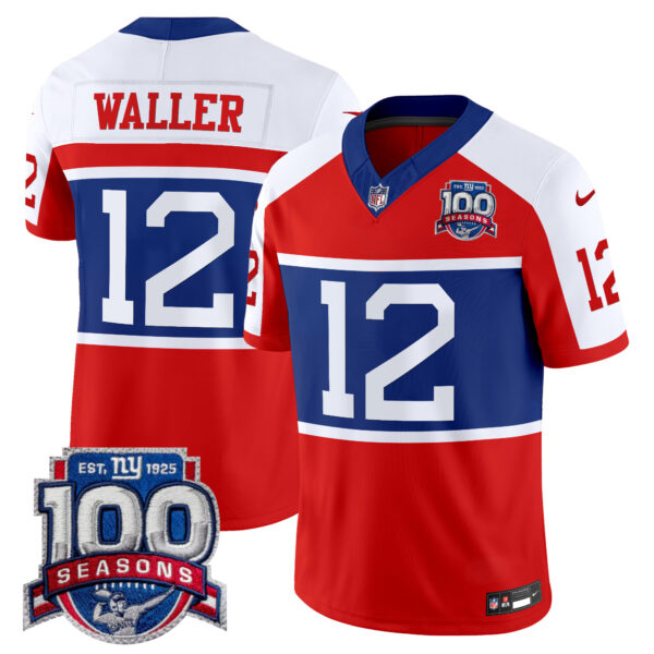 Men's New York Giants 'Century Red' 100th Season Commemorative Vapor Jersey - All Stitched - Image 6