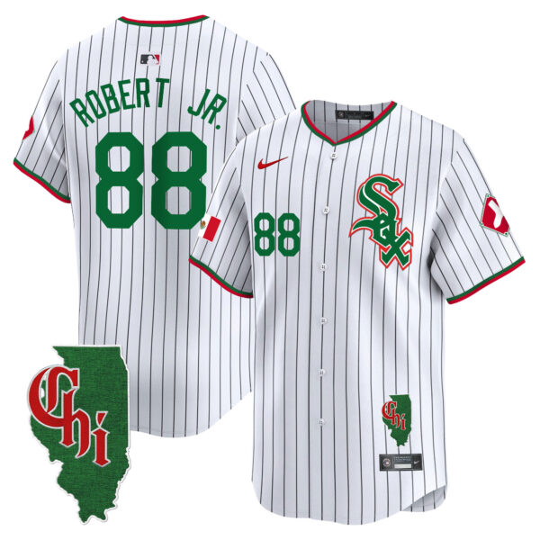 Men's Chicago White Sox Mexico Vapor Premier Limited Jersey - Illinois Patch - All Stitched - Image 36
