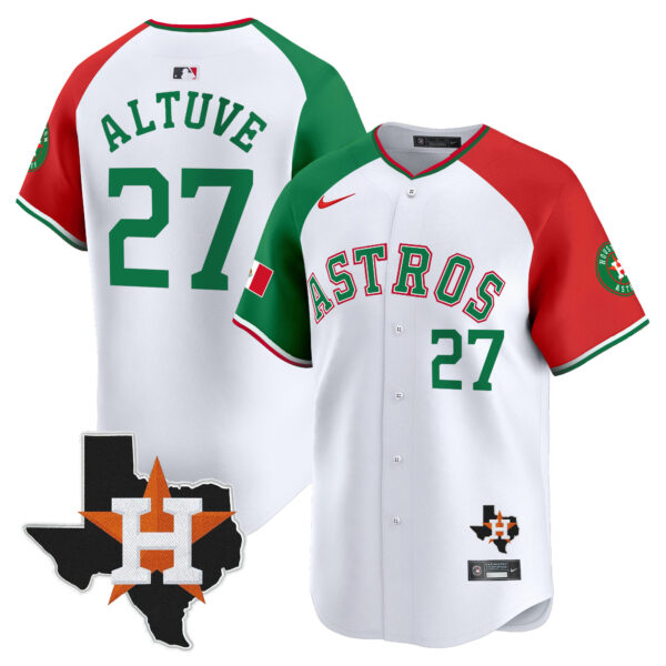 Men's Astros Mexico Texas Patch Vapor Premier Limited Jersey V4 - All Stitched - Image 43