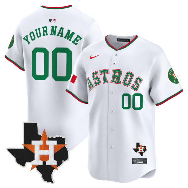 Astros Mexico Texas Patch Vapor Premier Limited Custom Jersey V4 - All Stitched - Image 2