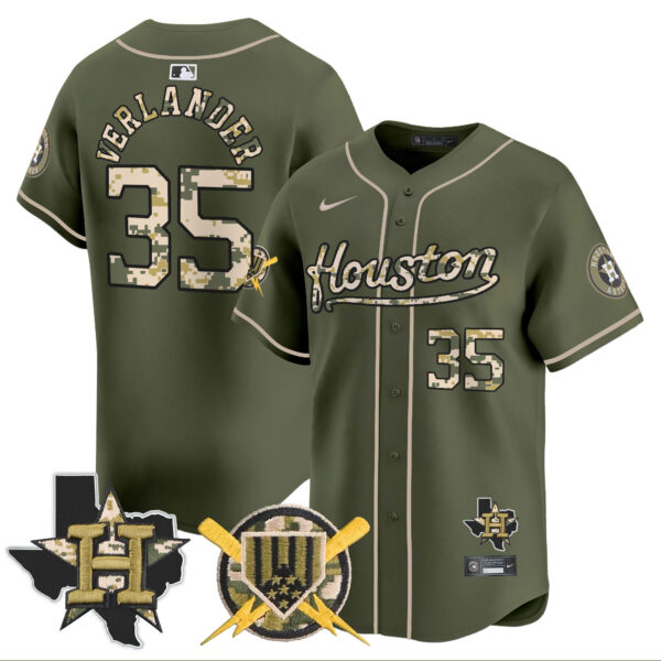 Men's Astros Armed Forces Day Vapor Premier Limited Jersey - All Stitched - Image 6