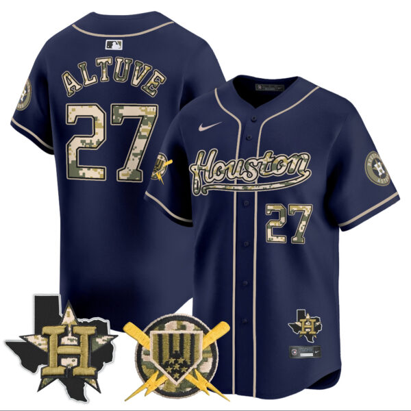 Men's Astros Armed Forces Day Vapor Premier Limited Jersey - All Stitched - Image 18
