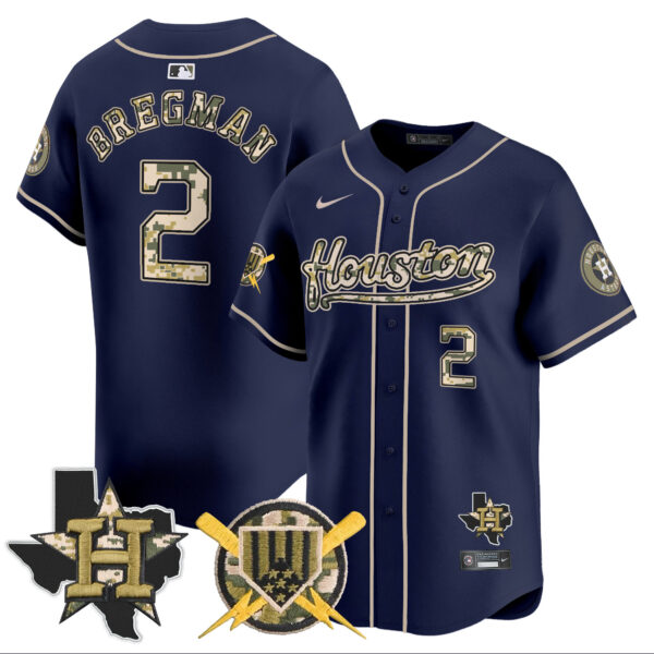 Men's Astros Armed Forces Day Vapor Premier Limited Jersey - All Stitched - Image 21