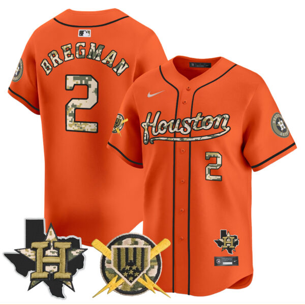 Men's Astros Armed Forces Day Vapor Premier Limited Jersey - All Stitched - Image 13