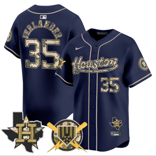 Men's Astros Armed Forces Day Vapor Premier Limited Jersey - All Stitched - Image 22