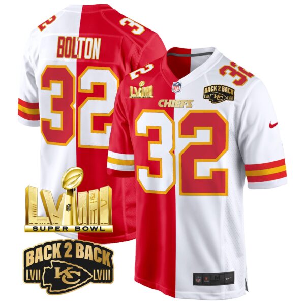Men's Chiefs Super Bowl LVIII & Back 2 Back Gold Game Jersey - All Stitched - Image 38