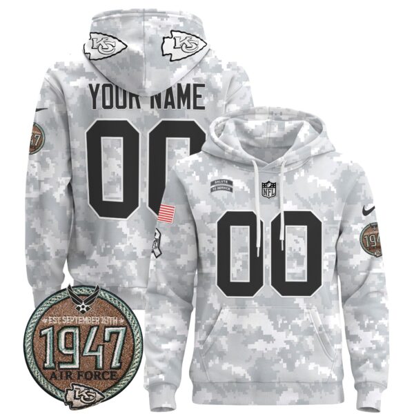 Chiefs 2024 Salute to Service Establishment Year Patch Custom Pullover Hoodie - All Stitched - Image 4